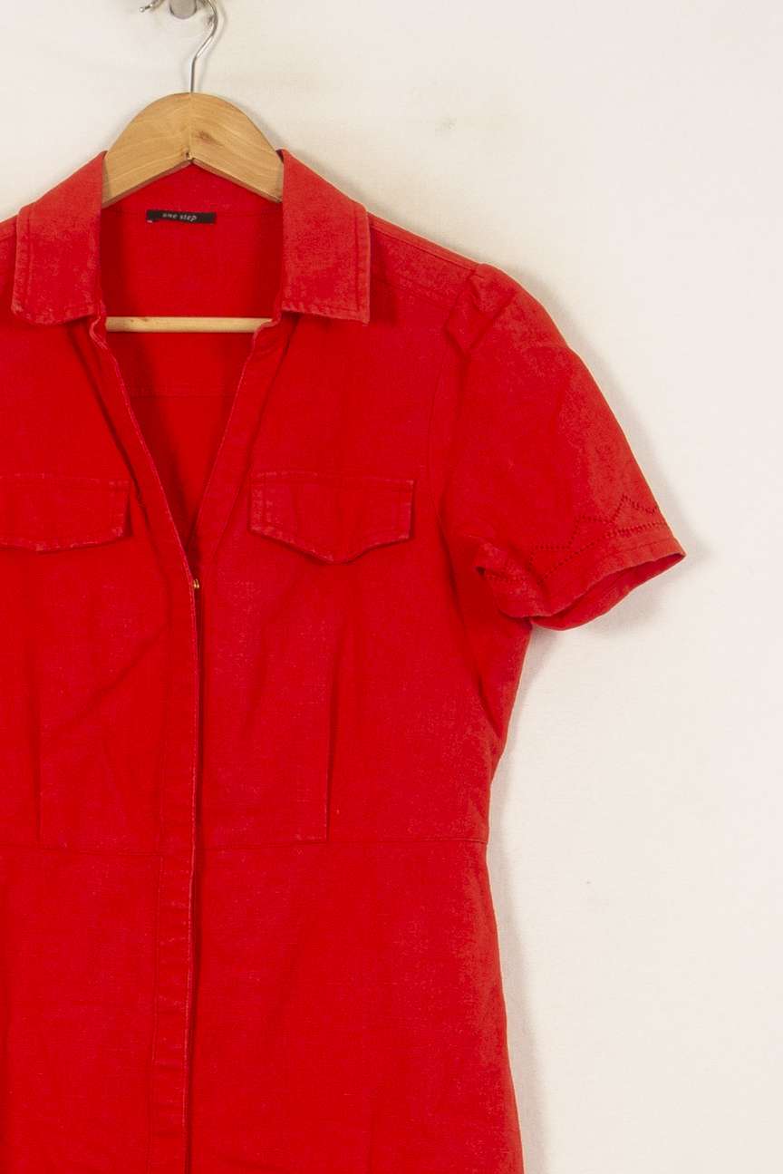 Robe chemise rouge - Taille M/38 de la marque One Step | PARAD53304 - Vendu par Paradigme - Image 3