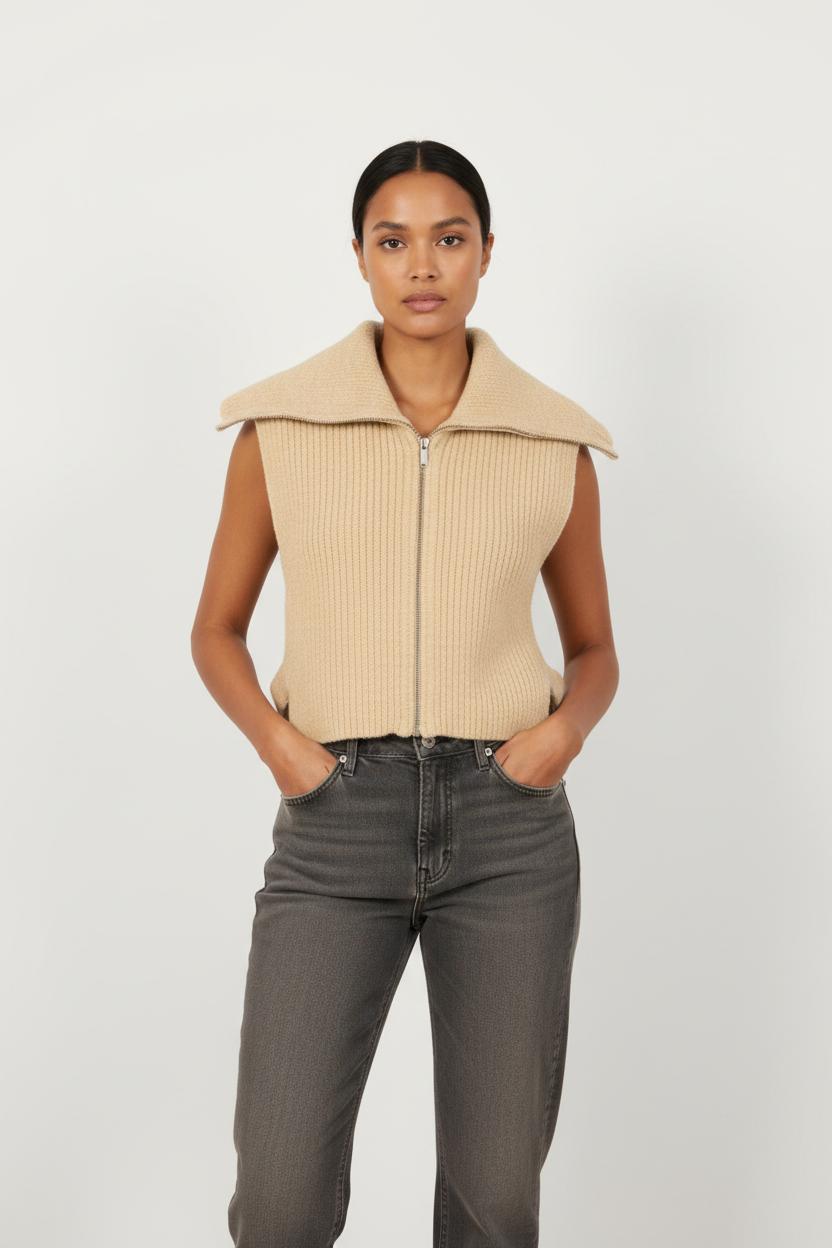 Gilet Beige - Taille S/36