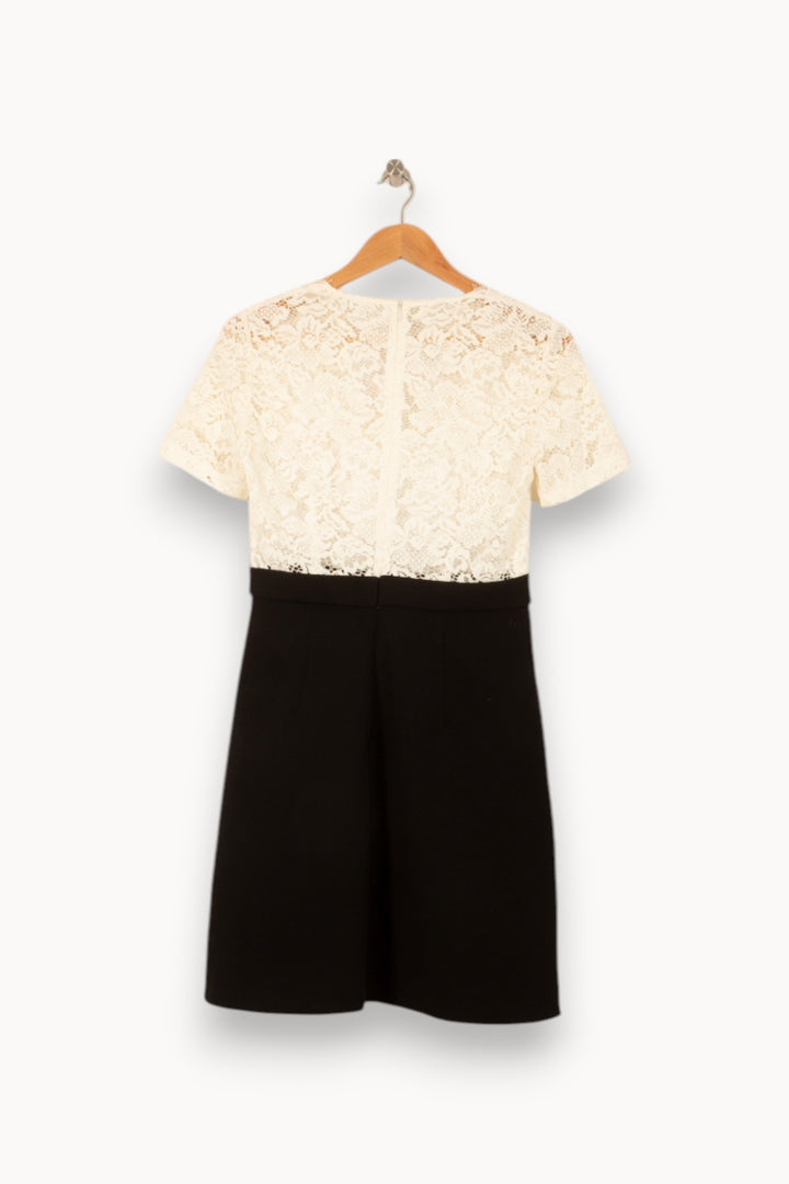 Robe Courte Blanche et Noire - Taille S/36 de la marque Claudie Pierlot | PARAD53326 - Vendu par Paradigme - Image 4