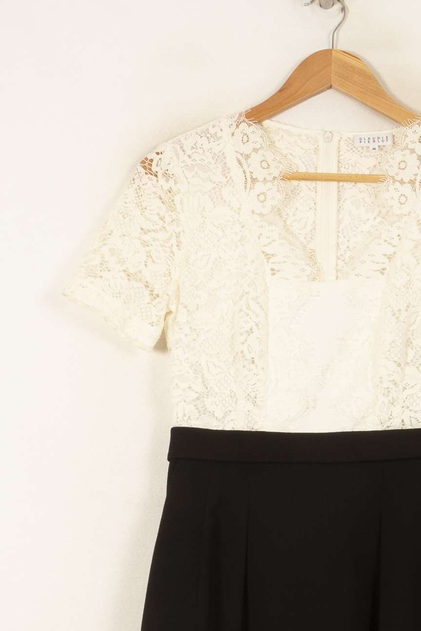 Robe Courte Blanche et Noire - Taille S/36 de la marque Claudie Pierlot | PARAD53326 - Vendu par Paradigme - Image 3