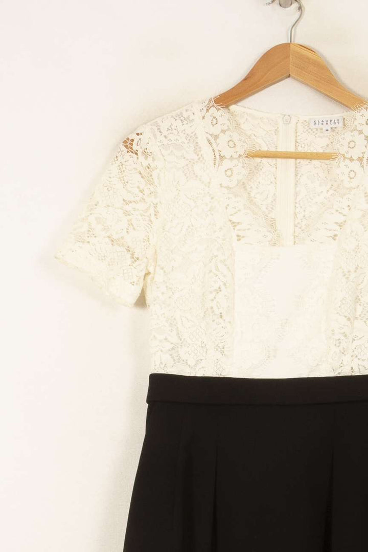 Robe Courte Blanche et Noire - Taille S/36 de la marque Claudie Pierlot | PARAD53326 - Vendu par Paradigme - Image 3