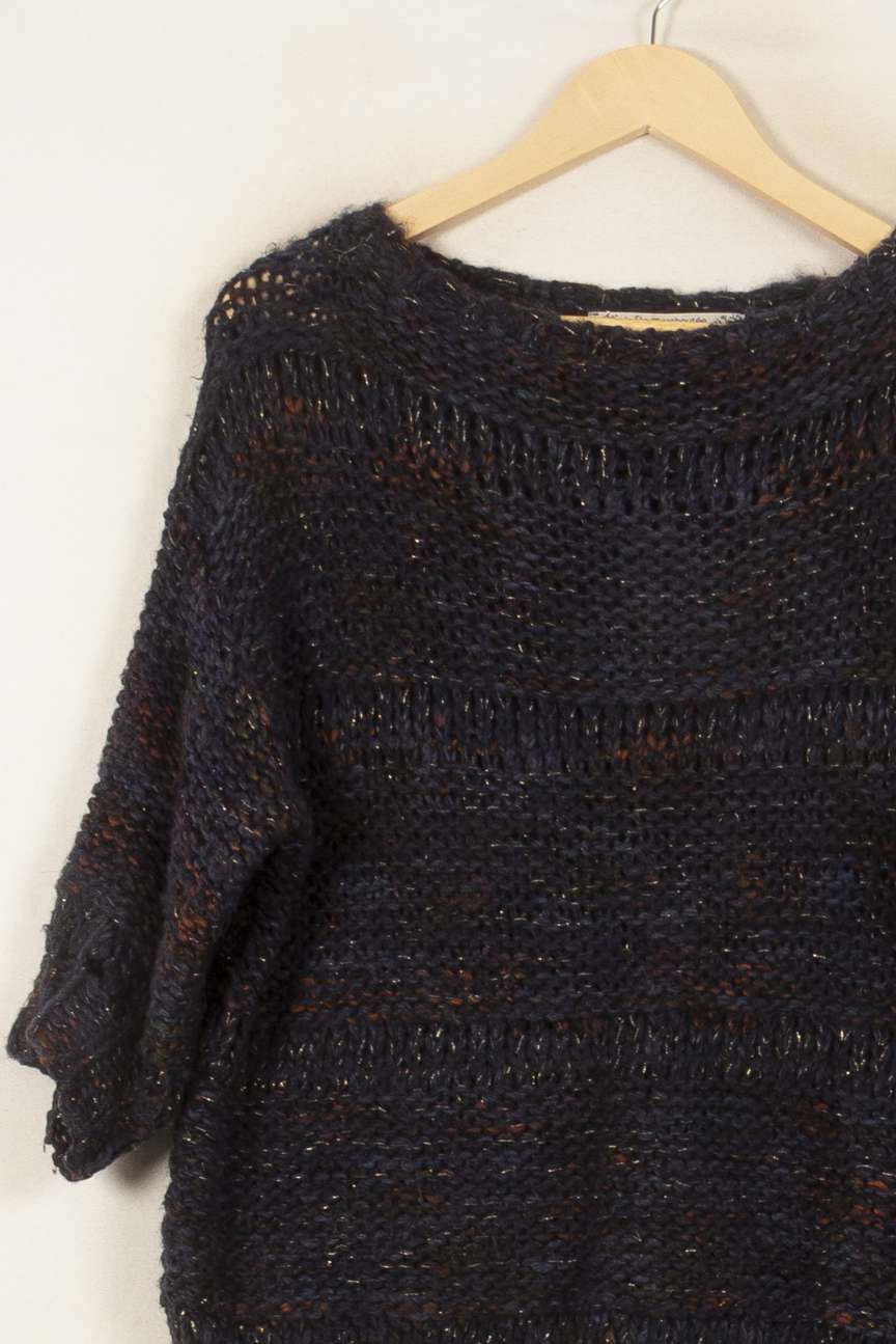 Pull Bleu - Taille XS/34 de la marque La Fée Maraboutée | PARAD53364 - Vendu par Paradigme - Image 3
