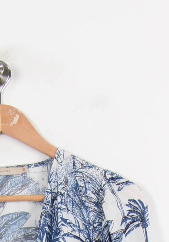 Robe Blanche et Bleue - Taille M/38 de la marque La Fée Maraboutée | PARAD53393 - Vendu par Paradigme - Image 3