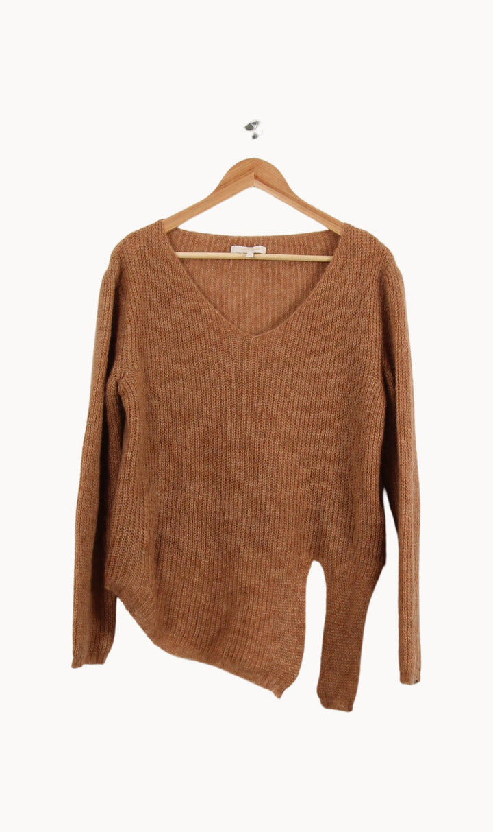 Pull Marron - Taille L/40 de la marque La Fée Maraboutée | PARAD53394 - Vendu par Paradigme - Image 2