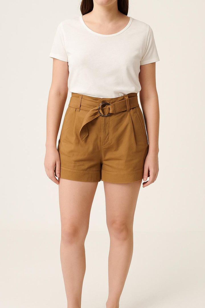 Short Taille Haute Marron - Taille L/40 de la marque Sézane | PARAD53399 - Vendu par Paradigme - Image 1