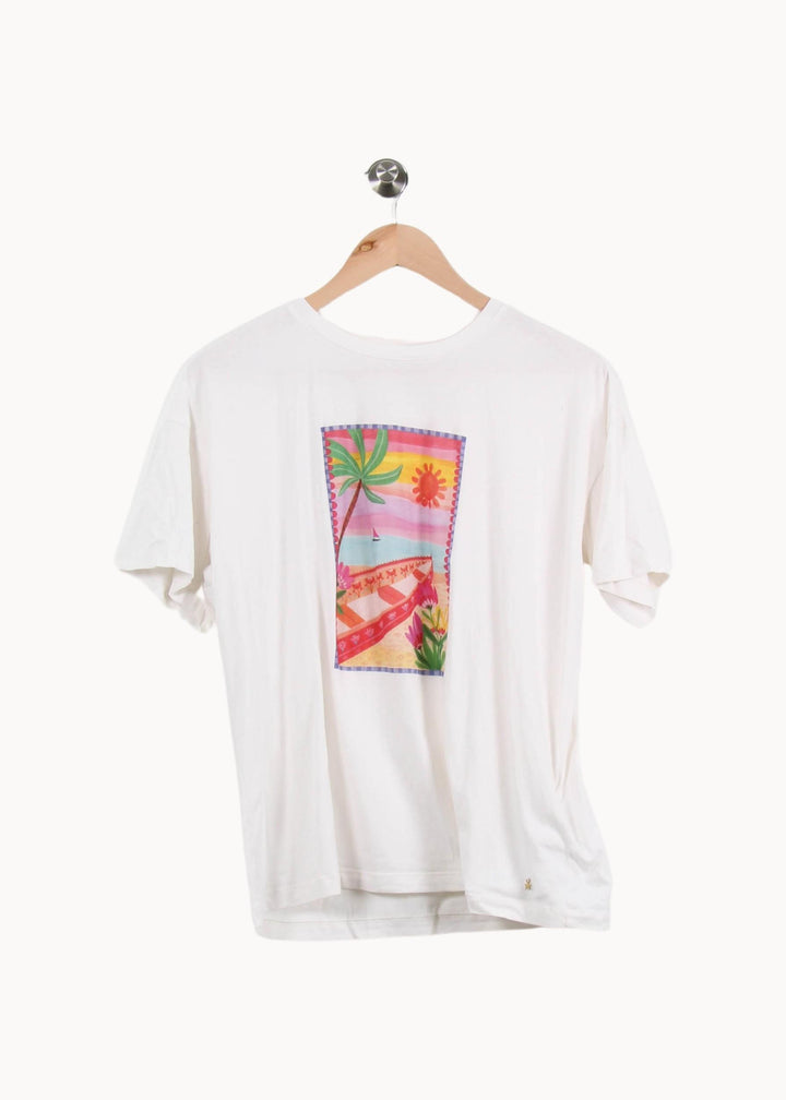Tee-shirt Blanc - Taille L/40 de la marque Des petits hauts | PARAD53400 - Vendu par Paradigme - Image 2