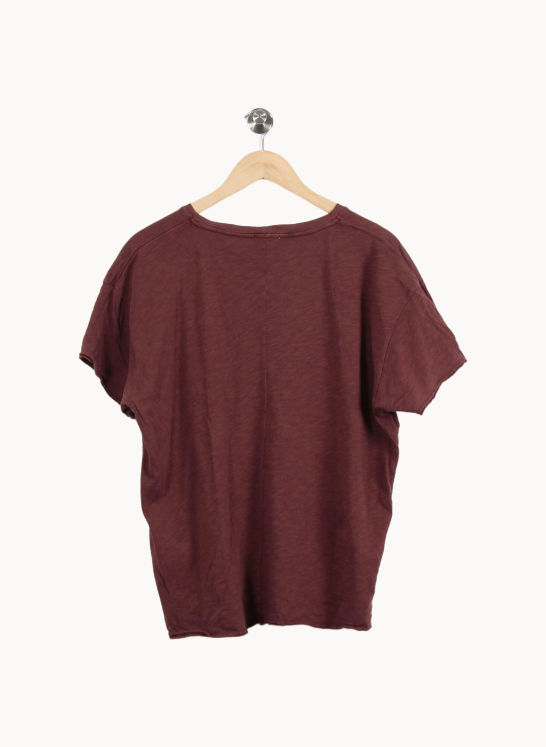 T-shirt Bordeaux - Taille L/40 de la marque American Vintage | PARAD53403 - Vendu par Paradigme - Image 4