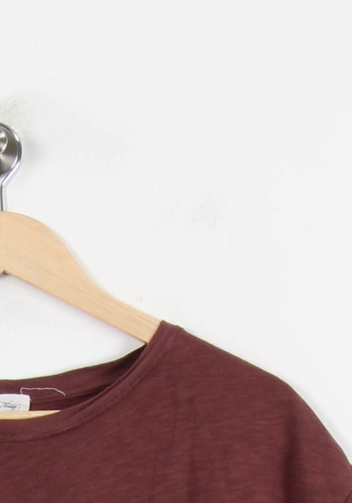 T-shirt Bordeaux - Taille L/40 de la marque American Vintage | PARAD53403 - Vendu par Paradigme - Image 3