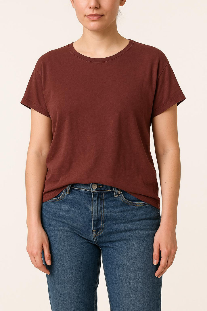 T-shirt Bordeaux - Taille L/40 de la marque American Vintage | PARAD53403 - Vendu par Paradigme - Image 1