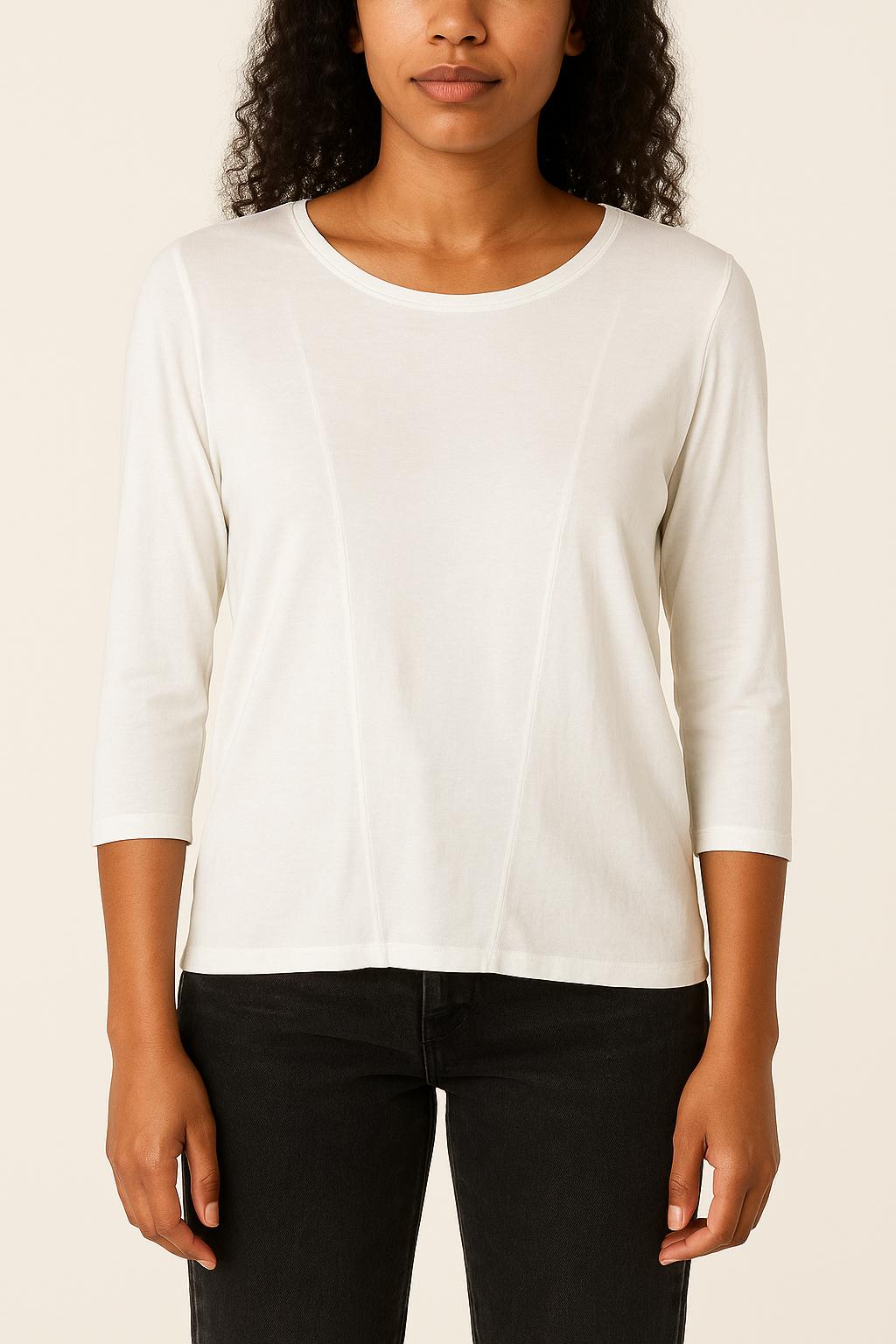 T-shirt Manches Trois Quarts Blanc - Taille M/38 de la marque ZAPA | PARAD53410 - Vendu par Paradigme - Image 1