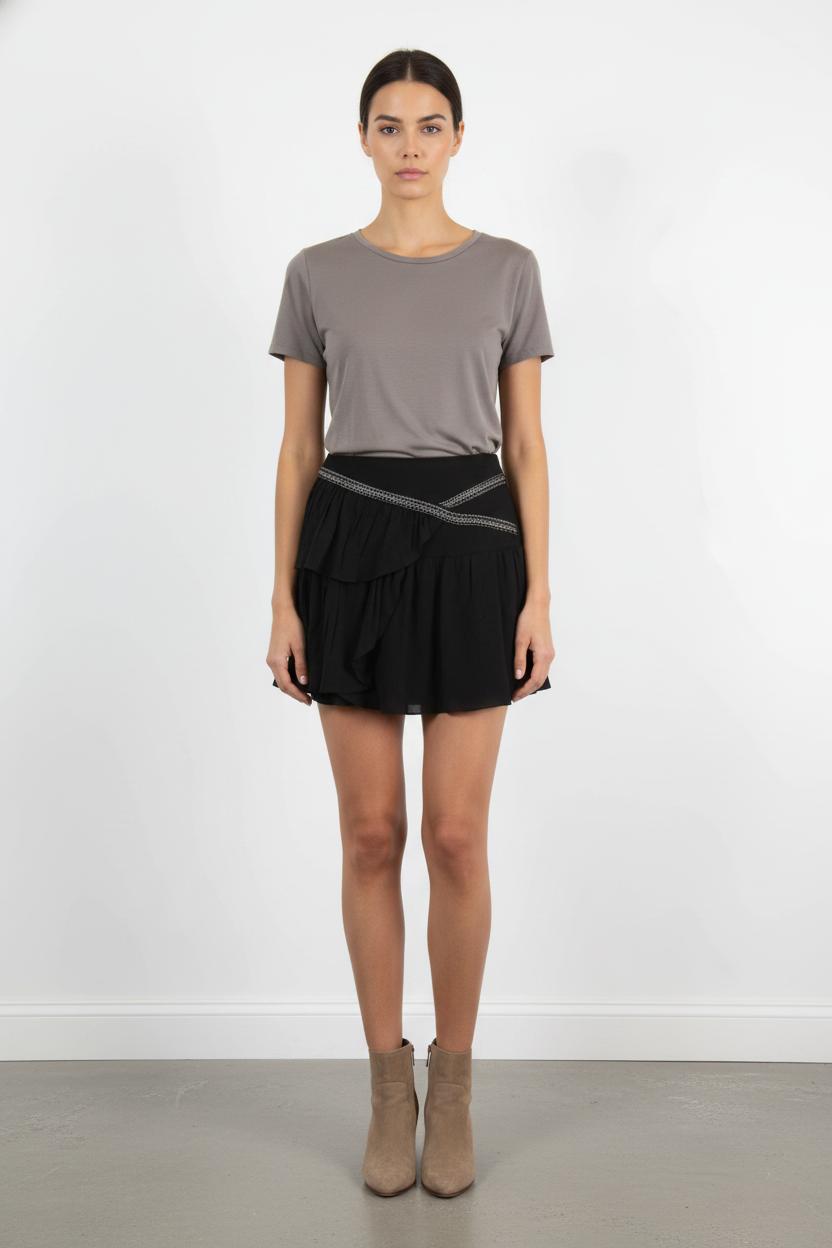 Jupe Volantée Noire - Taille M/38