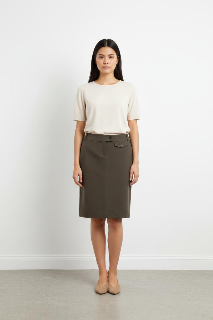 Jupe Droite Verte - Taille L/40