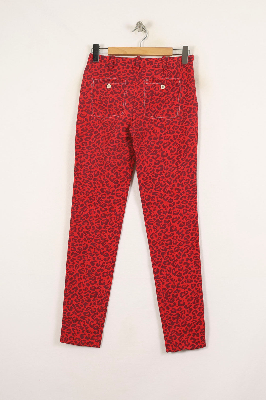 Pantalon Slim Rouge et Noir - Taille XS/34 de la marque Zadig&Voltaire | PARAD53456 - Vendu par Paradigme - Image 4