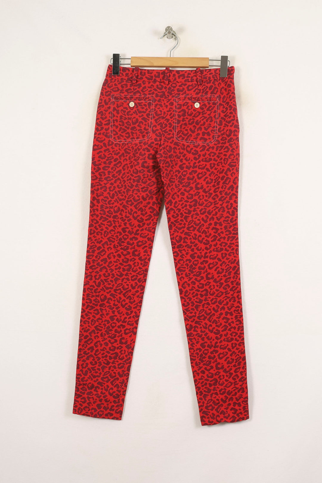 Pantalon Slim Rouge et Noir - Taille XS/34 de la marque Zadig&Voltaire | PARAD53459 - Vendu par Paradigme - Image 4