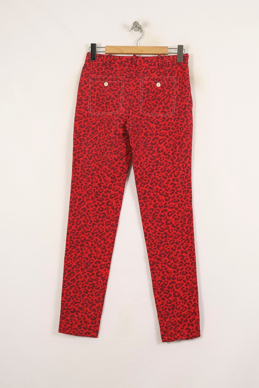 Pantalon Slim Rouge et Noir - Taille XS/34 de la marque Zadig&Voltaire | PARAD53462 - Vendu par Paradigme - Image 4