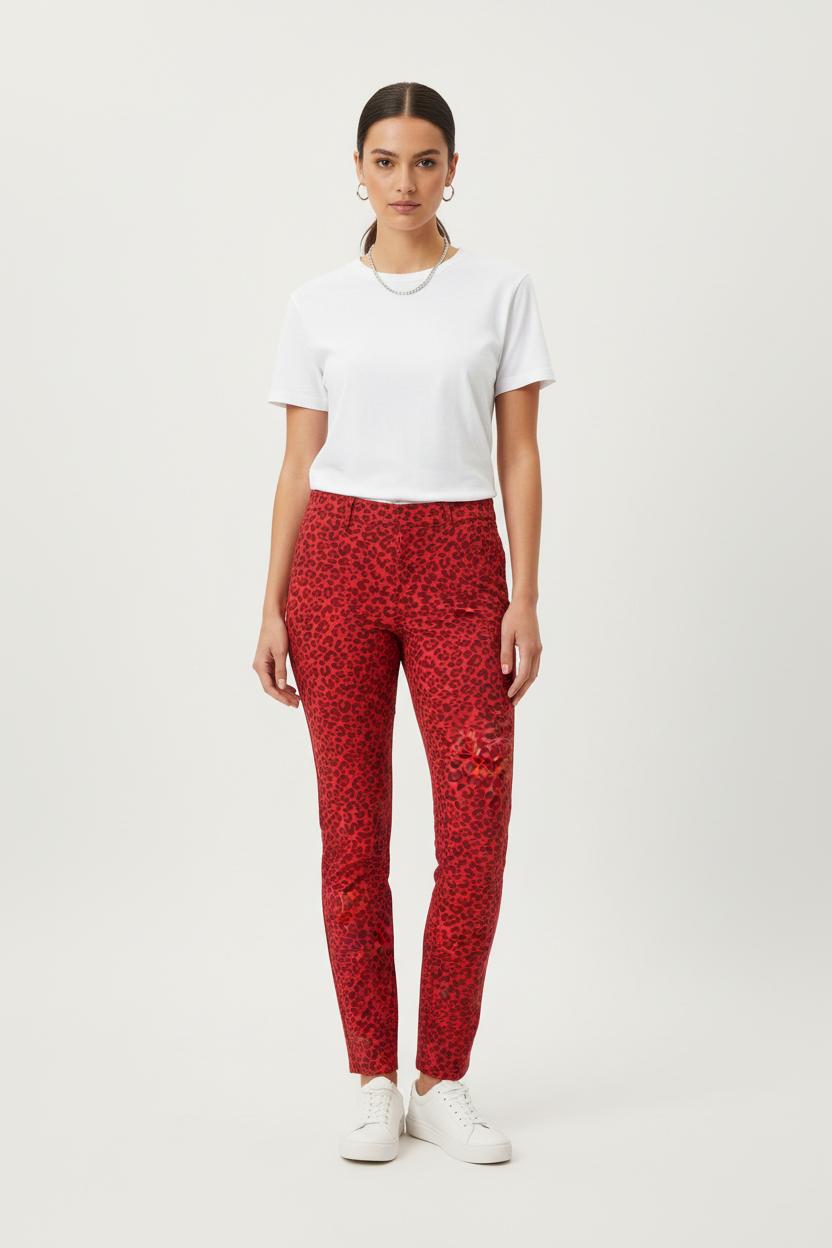 Pantalon Slim Rouge et Noir - Taille XS/34 de la marque Zadig&Voltaire | PARAD53462 - Vendu par Paradigme - Image 1
