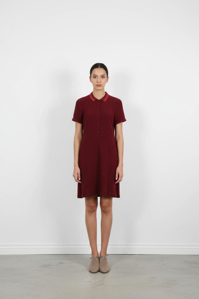 Robe Polo Bordeaux - Taille S/36