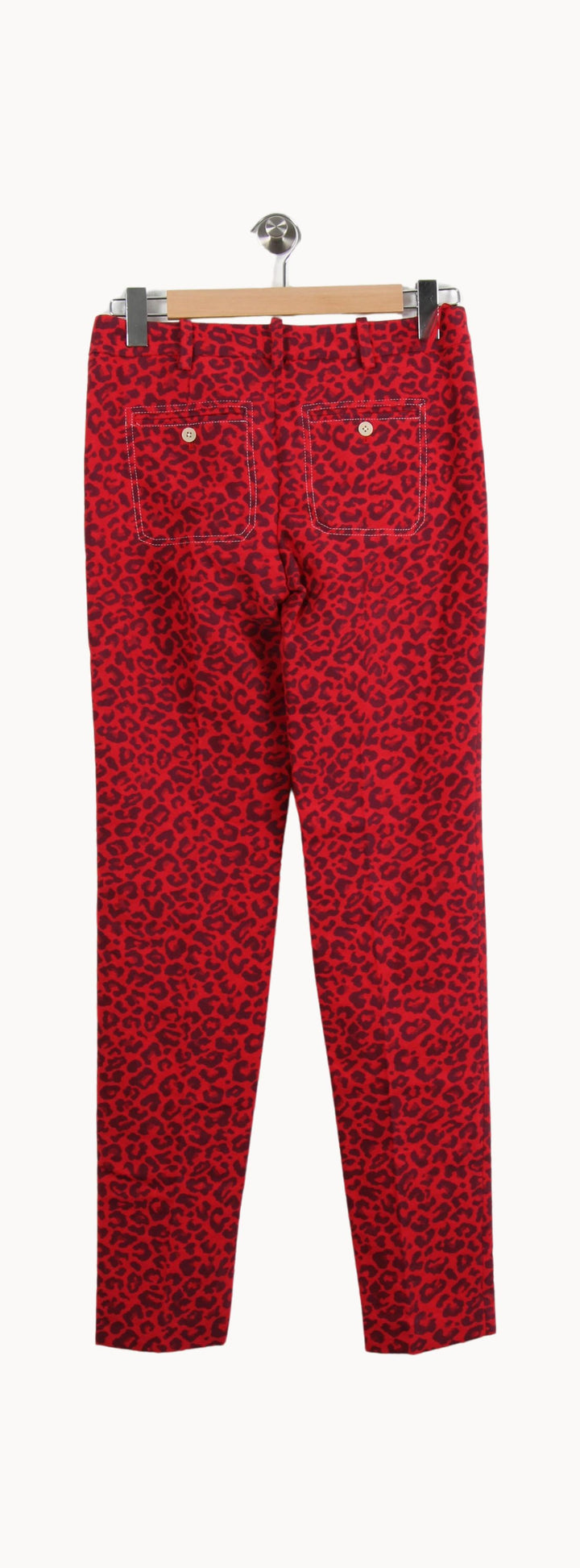 Pantalon Imprimé Léopard Rouge et Noir - Taille XS/34 de la marque Zadig&Voltaire | PARAD53475 - Vendu par Paradigme - Image 4