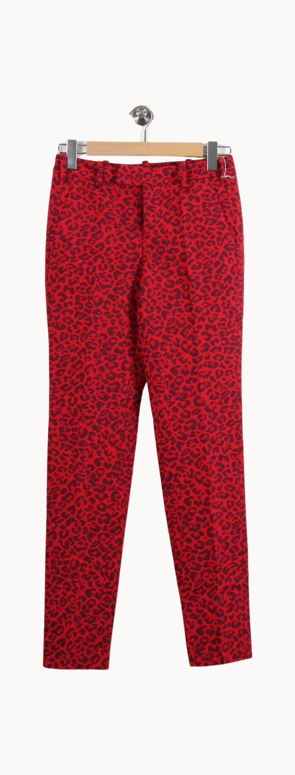 Pantalon Imprimé Léopard Rouge et Noir - Taille XS/34 de la marque Zadig&Voltaire | PARAD53475 - Vendu par Paradigme - Image 2