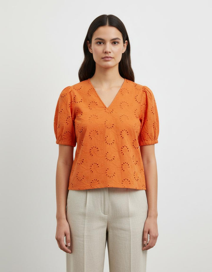 Blouse Orange - Taille S/36