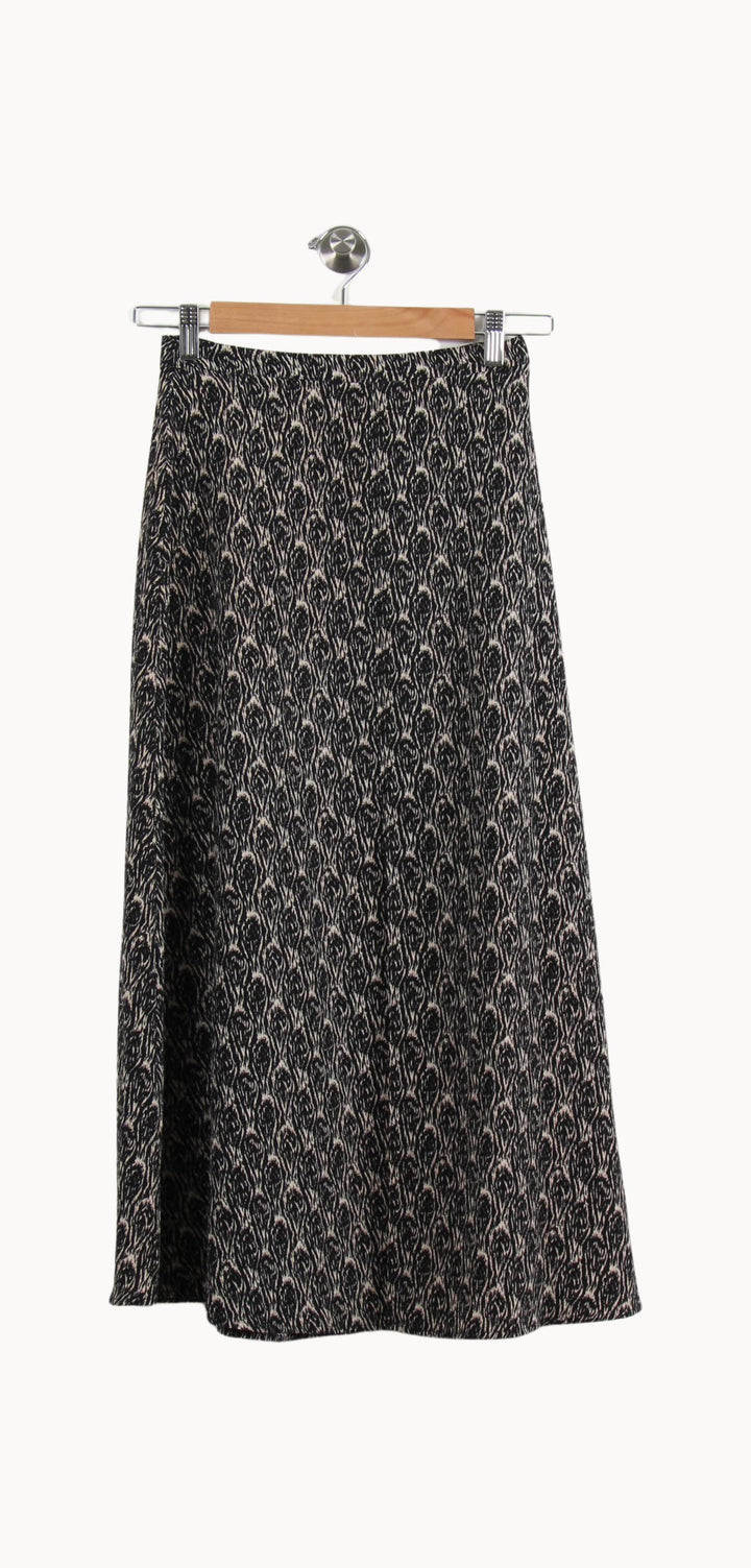 Jupe Longue Noire et Beige - Taille XS/34 de la marque Vanessa Bruno | PARAD53517 - Vendu par Paradigme - Image 4