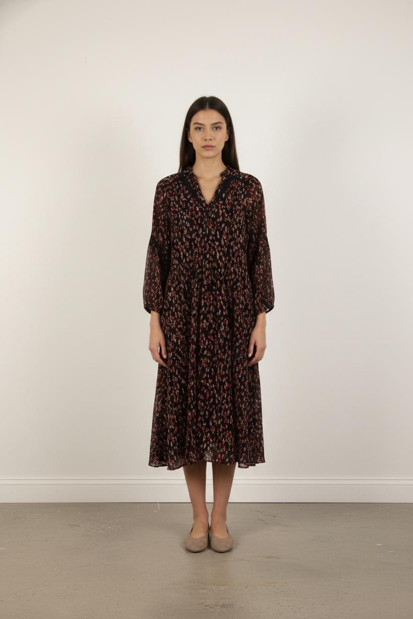 Robe Longue Noire et Rouge - Taille S/36