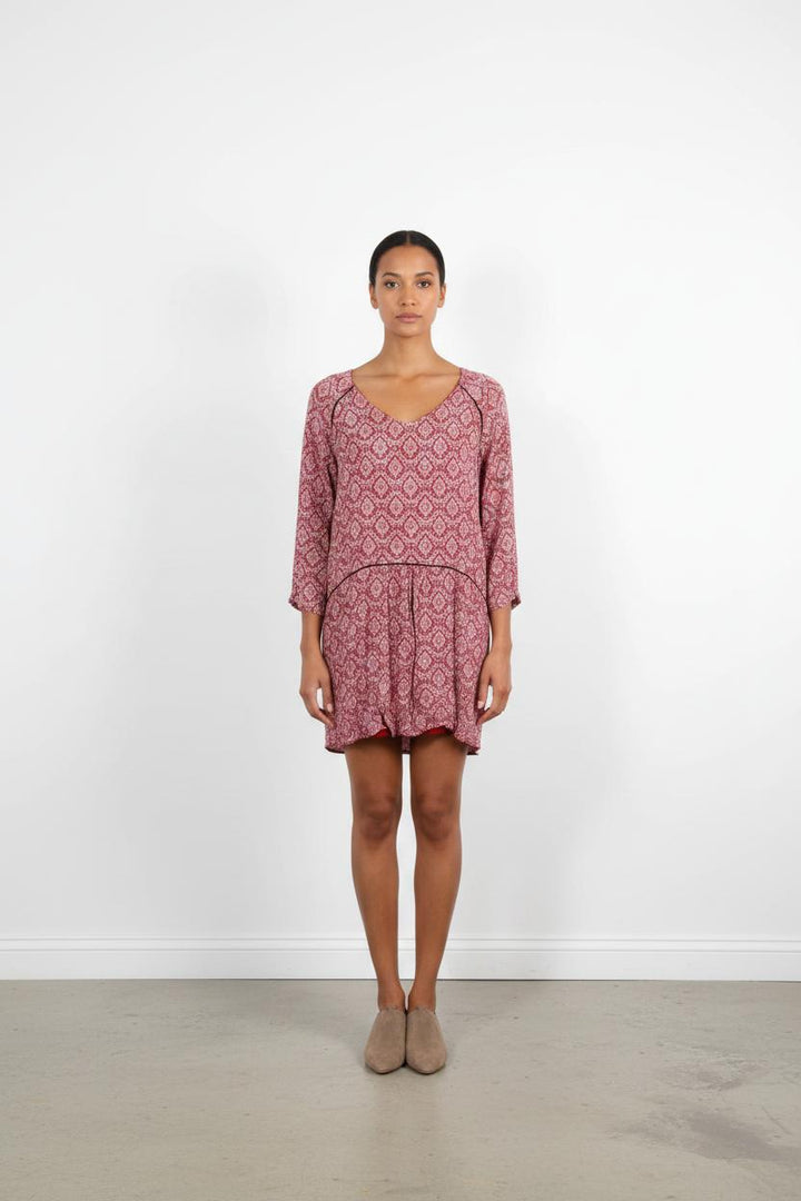 Robe Imprimée Bordeaux - Taille S/36