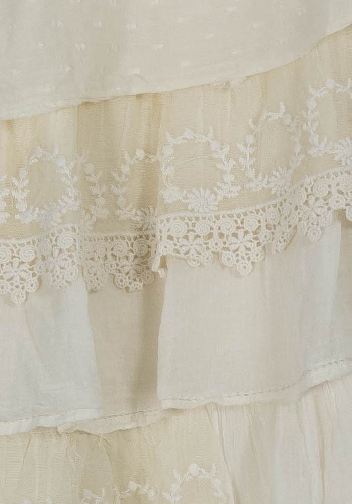 Jupe Volantée Beige - Taille S/36 de la marque I.Code | PARAD53545 - Vendu par Paradigme - Image 3