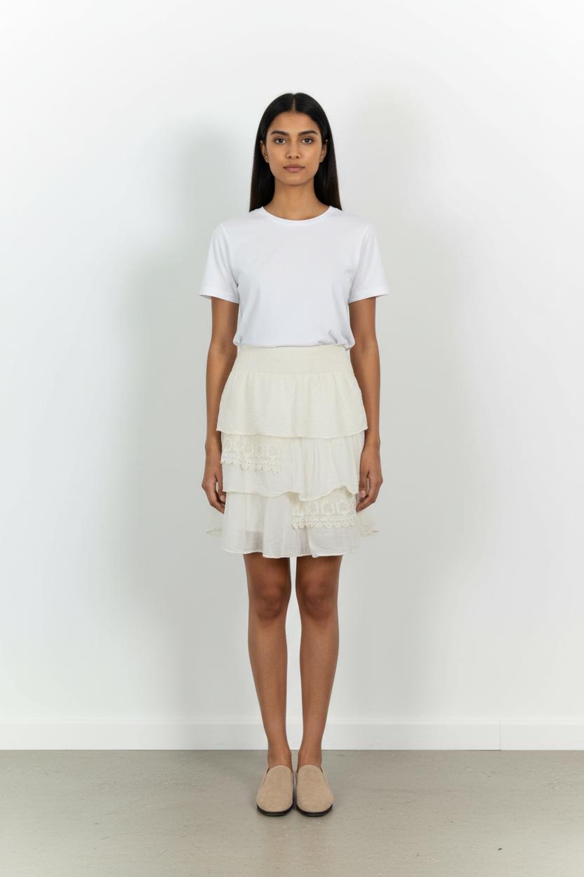 Jupe Volantée Beige - Taille S/36 de la marque I.Code | PARAD53545 - Vendu par Paradigme - Image 1