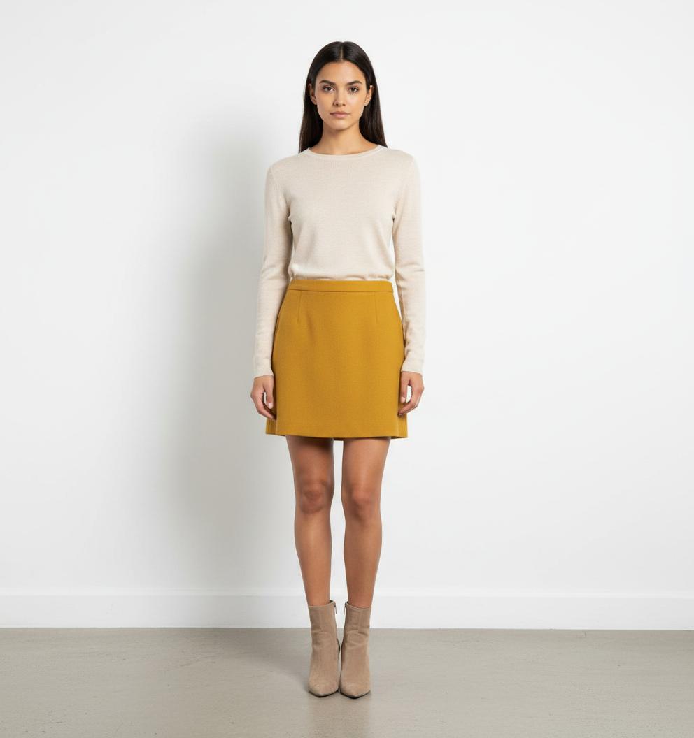 Jupe Courte Jaune - Taille L/40