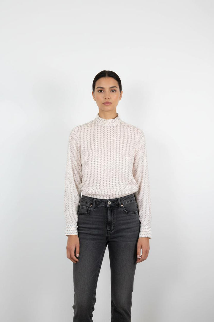 Blouse Blanche et Rouge - Taille M/38
