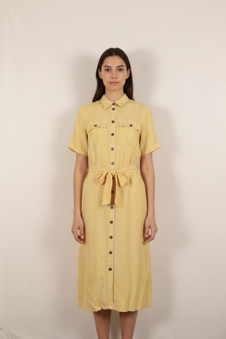 Robe Chemise Jaune et Blanche - Taille S/36