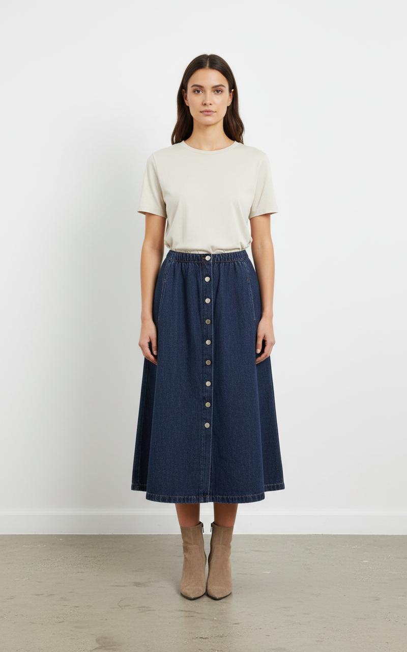 Jupe Longue Bleu - Taille XS/34