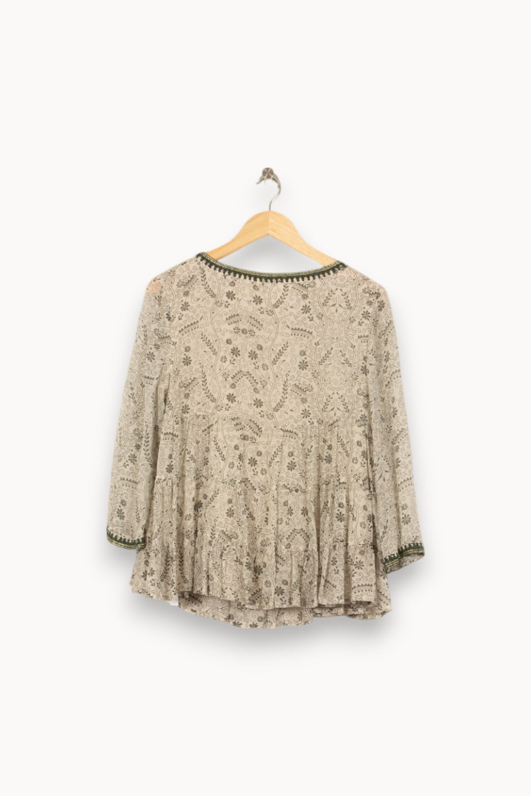 Tunique Beige et Verte - Taille M/38 de la marque Stella Forest | PARAD53622 - Vendu par Paradigme - Image 4