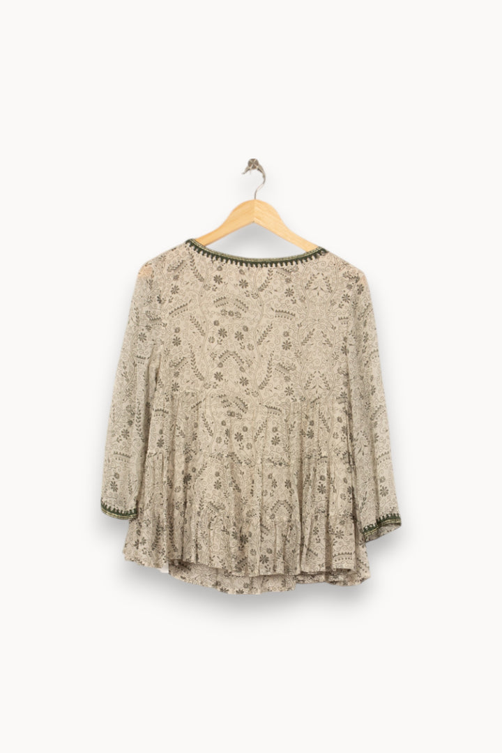 Tunique Beige et Verte - Taille M/38 de la marque Stella Forest | PARAD53622 - Vendu par Paradigme - Image 4