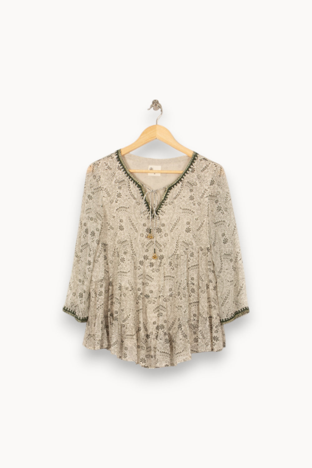 Tunique Beige et Verte - Taille M/38 de la marque Stella Forest | PARAD53622 - Vendu par Paradigme - Image 2