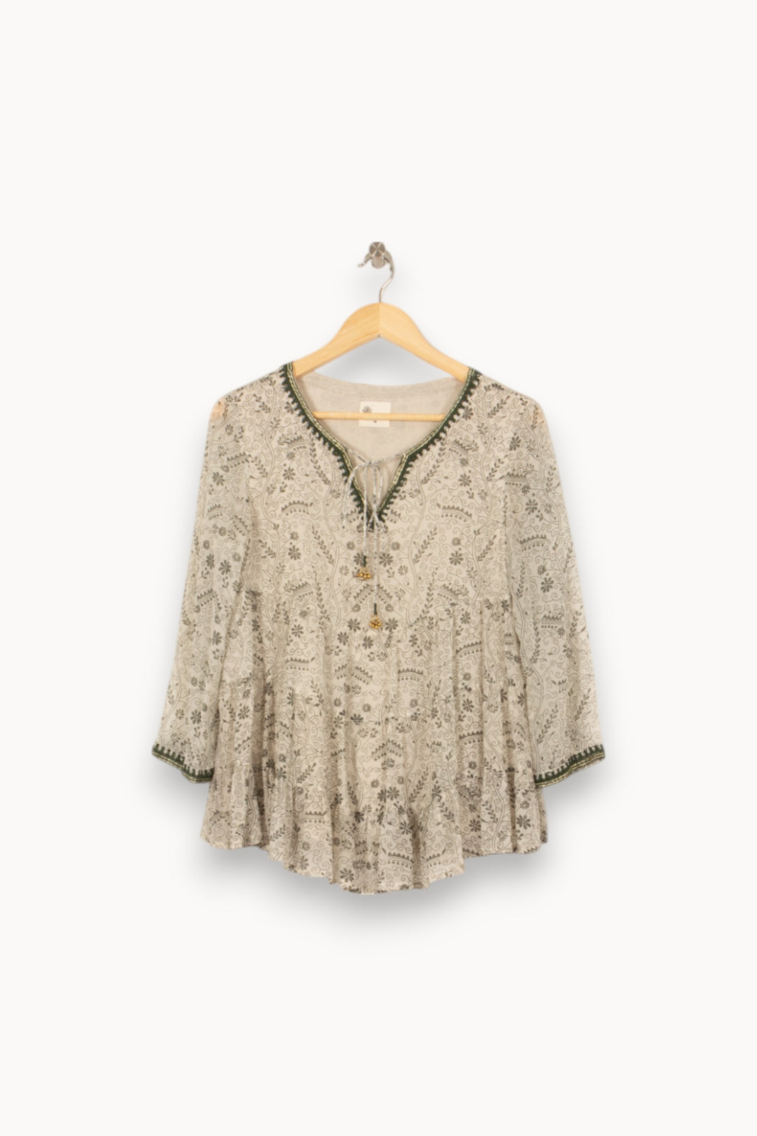 Tunique Beige et Verte - Taille M/38 de la marque Stella Forest | PARAD53622 - Vendu par Paradigme - Image 2