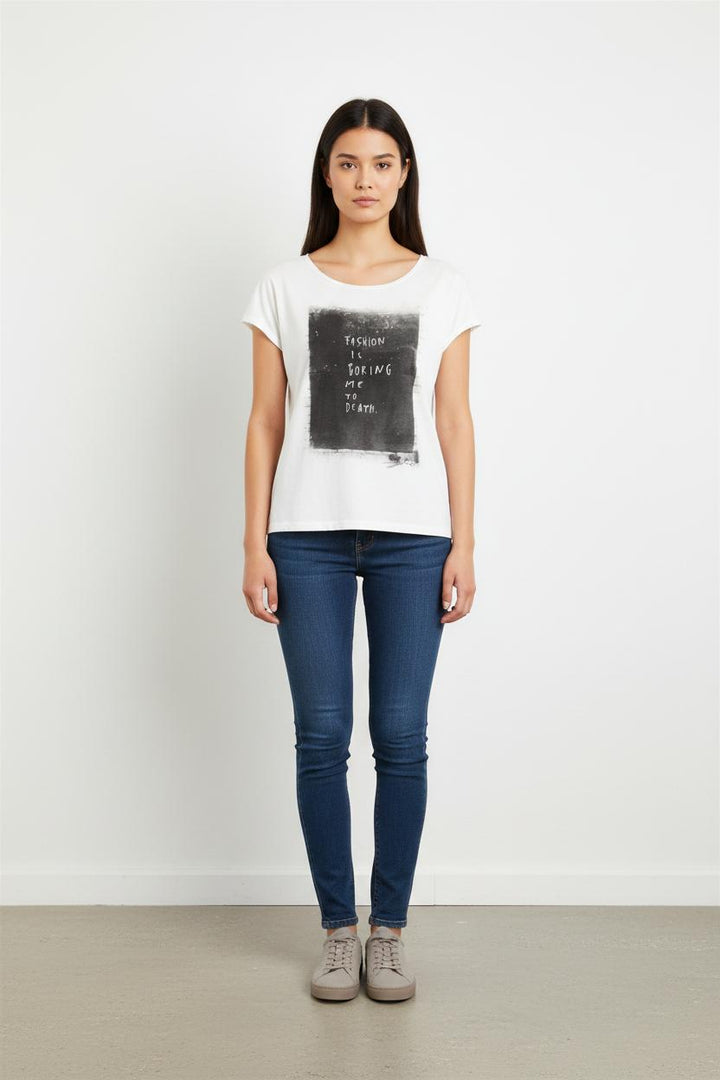 Tee-shirt Blanc et Noir - Taille L/40