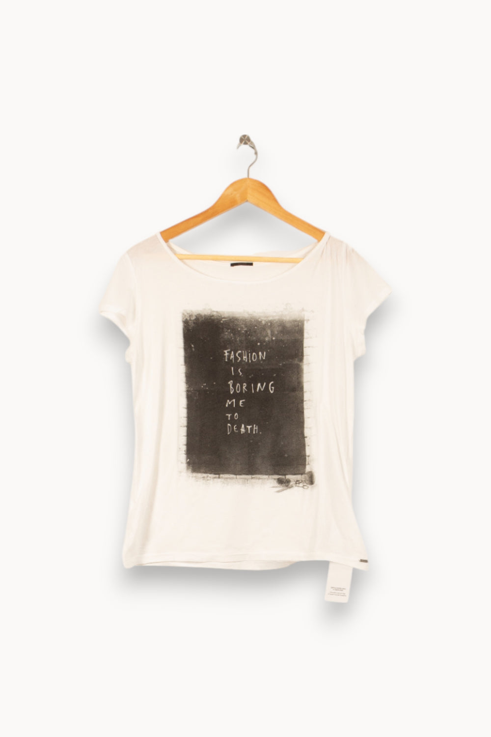 Tee-shirt Blanc et Noir - Taille L/40 de la marque IKKS | PARAD53625 - Vendu par Paradigme - Image 2