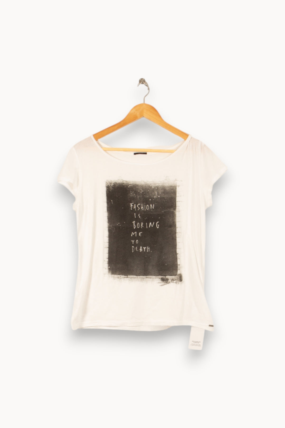 Tee-shirt Blanc et Noir - Taille L/40 de la marque IKKS | PARAD53625 - Vendu par Paradigme - Image 2