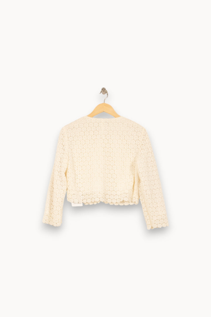 Veste Courte Blanche - Taille L/40 de la marque Maison 123 | PARAD53641 - Vendu par Paradigme - Image 4