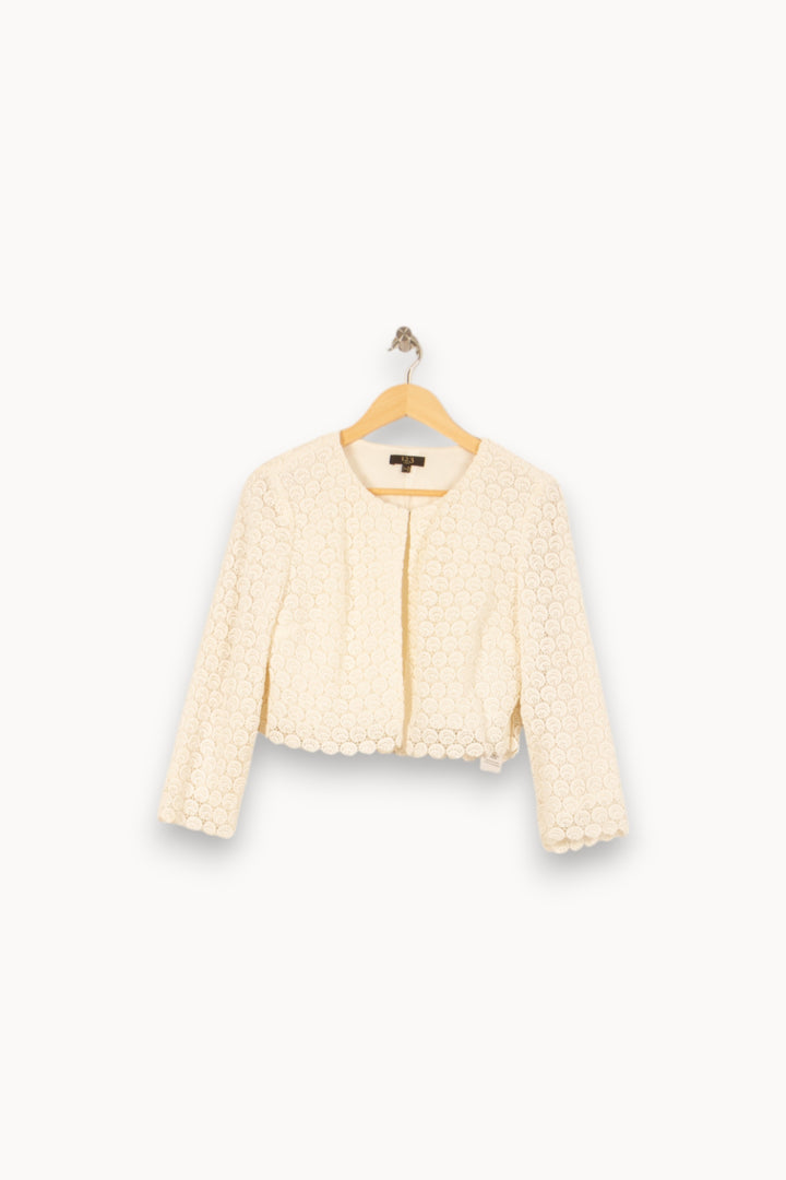 Veste Courte Blanche - Taille L/40 de la marque Maison 123 | PARAD53641 - Vendu par Paradigme - Image 2