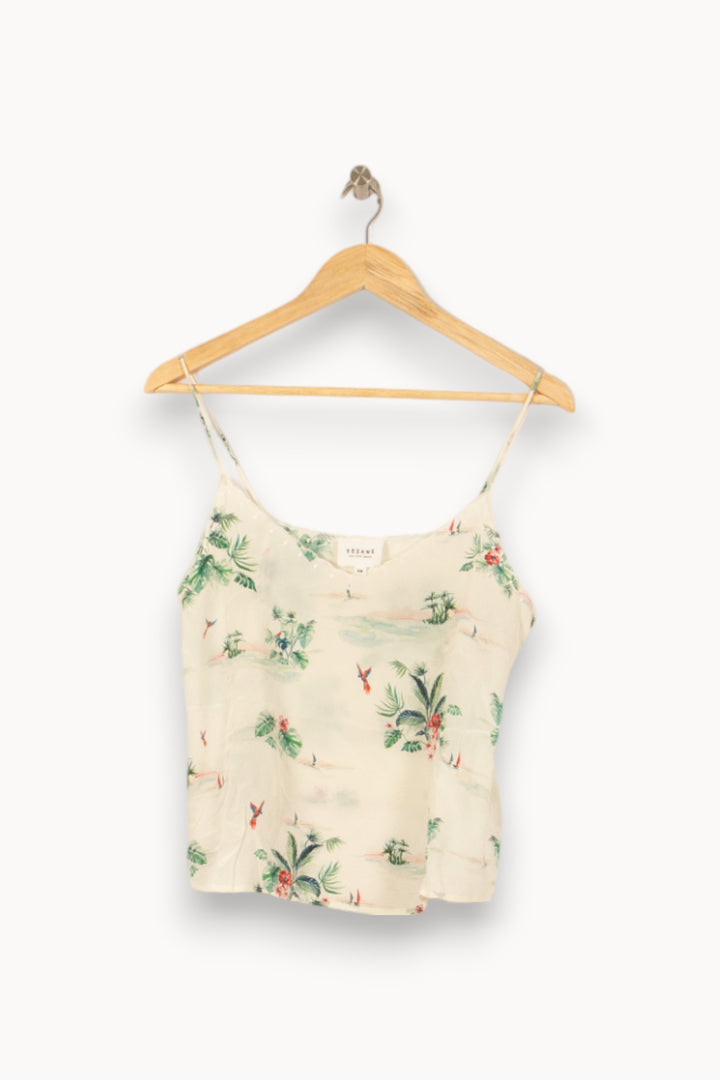 Débardeur Blanc et Vert - Taille M/38 de la marque Sézane | PARAD53650 - Vendu par Paradigme - Image 2