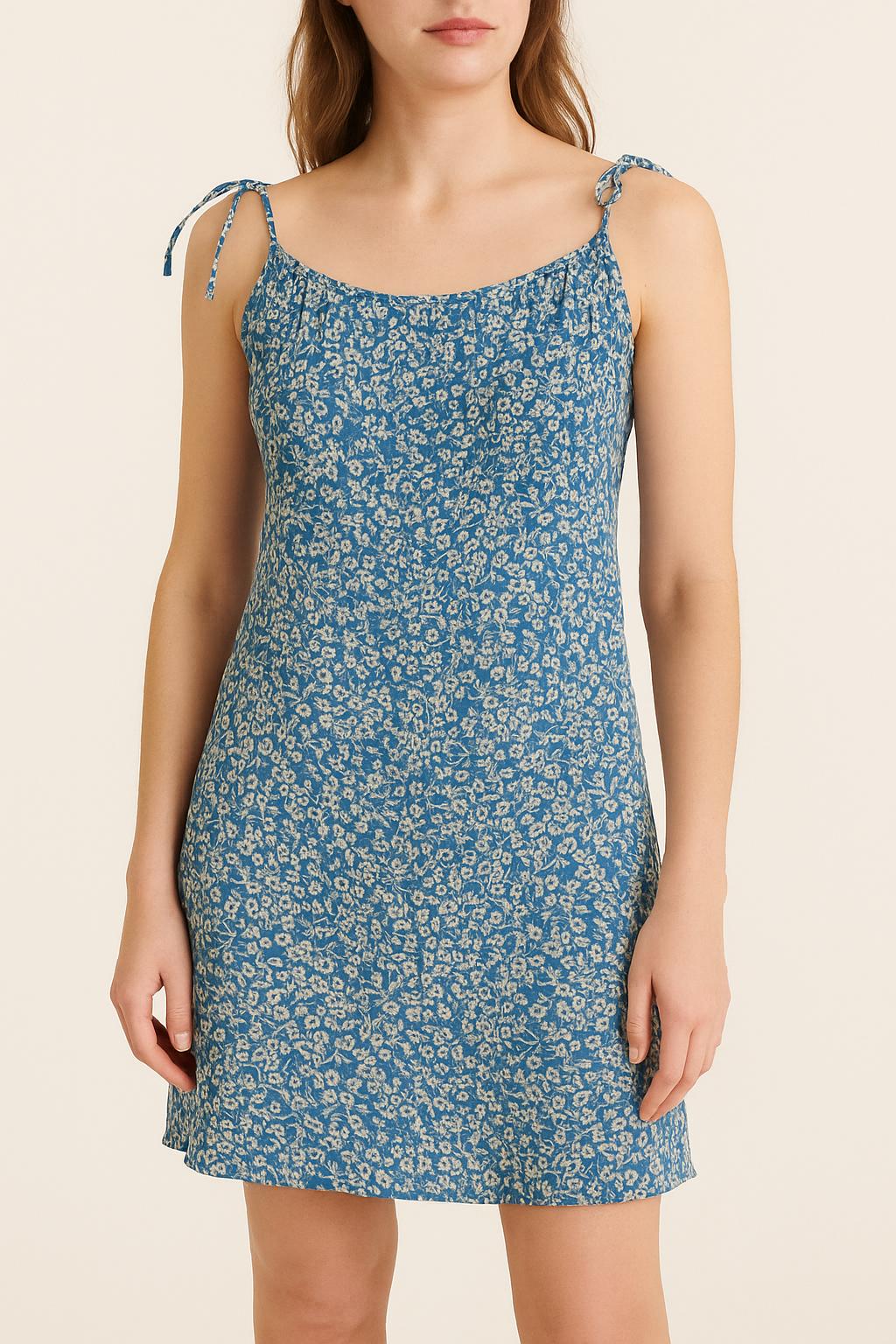 Robe Fleurie Bleue et Blanche - Taille S/36 de la marque Petite Mendigote | PARAD53659 - Vendu par Paradigme - Image 1