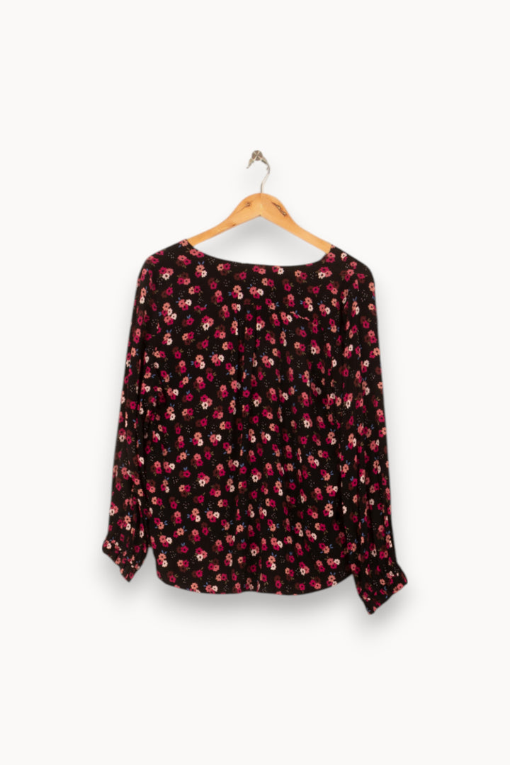 Blouse Noire et Fleurie - Taille M/38 de la marque Des petits hauts | PARAD53671 - Vendu par Paradigme - Image 4