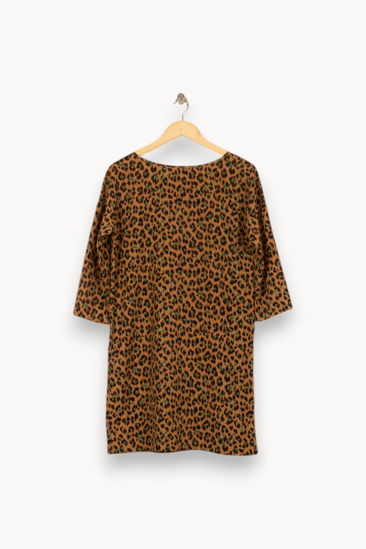 Robe Midi Marron et Noir - Taille S/36 de la marque Des petits hauts | PARAD53684 - Vendu par Paradigme - Image 4