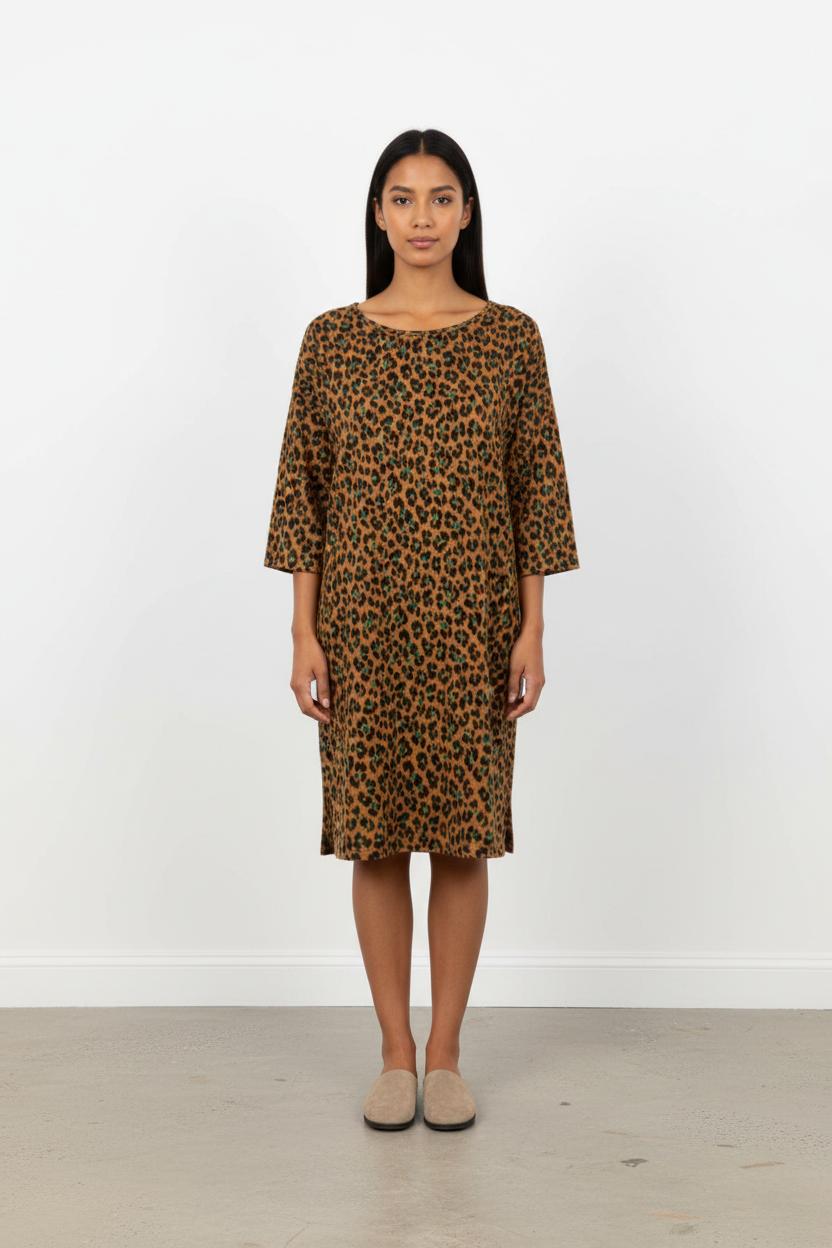 Robe Midi Marron et Noir - Taille S/36