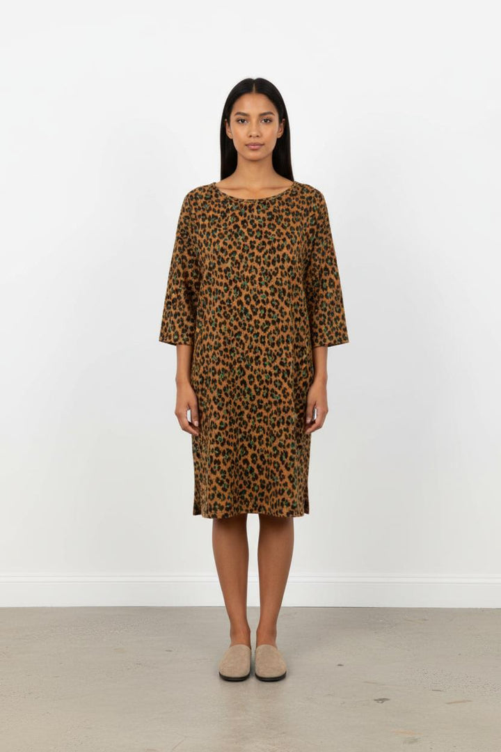 Robe Midi Marron et Noir - Taille S/36