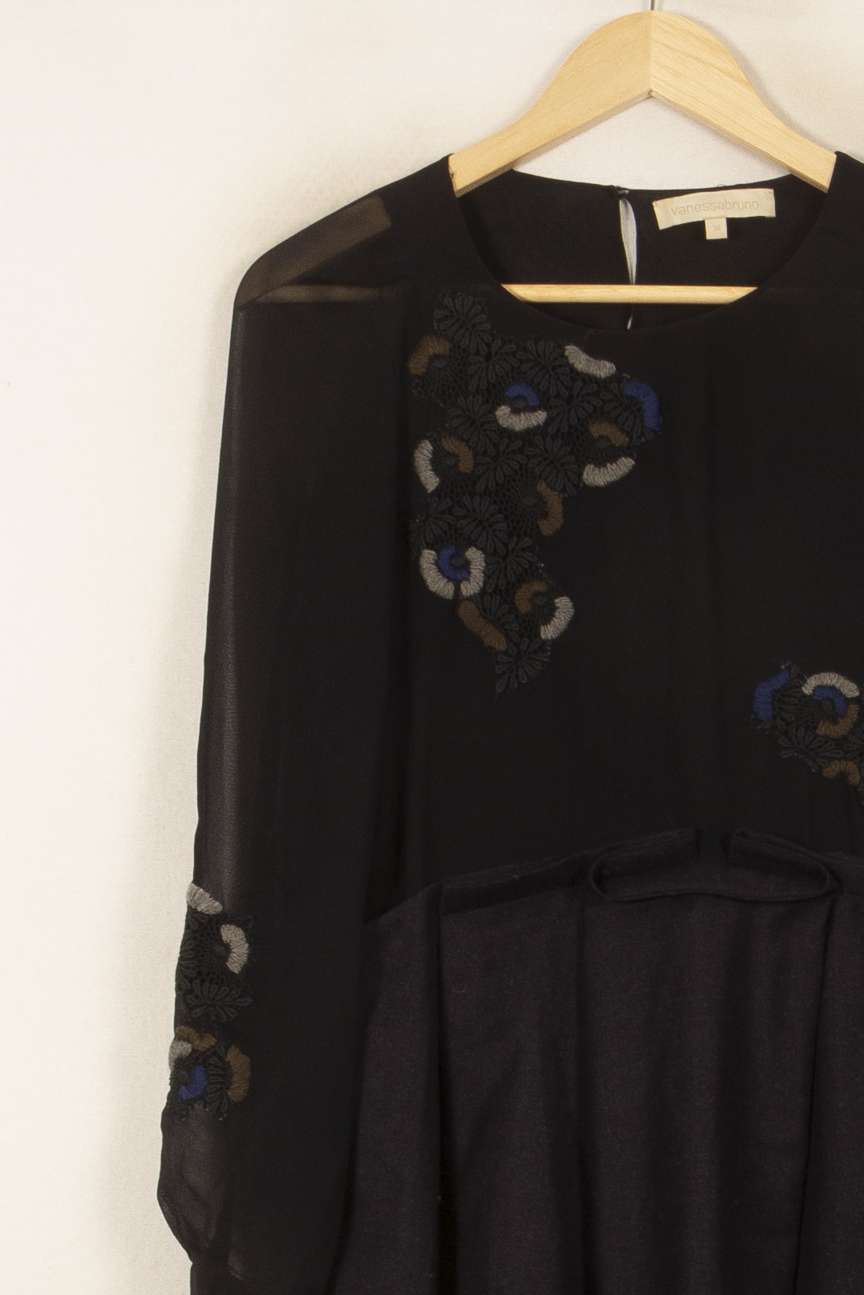 Robe Courte Noire et Bleue - Taille XS/34 de la marque Vanessa Bruno | PARAD53689 - Vendu par Paradigme - Image 3
