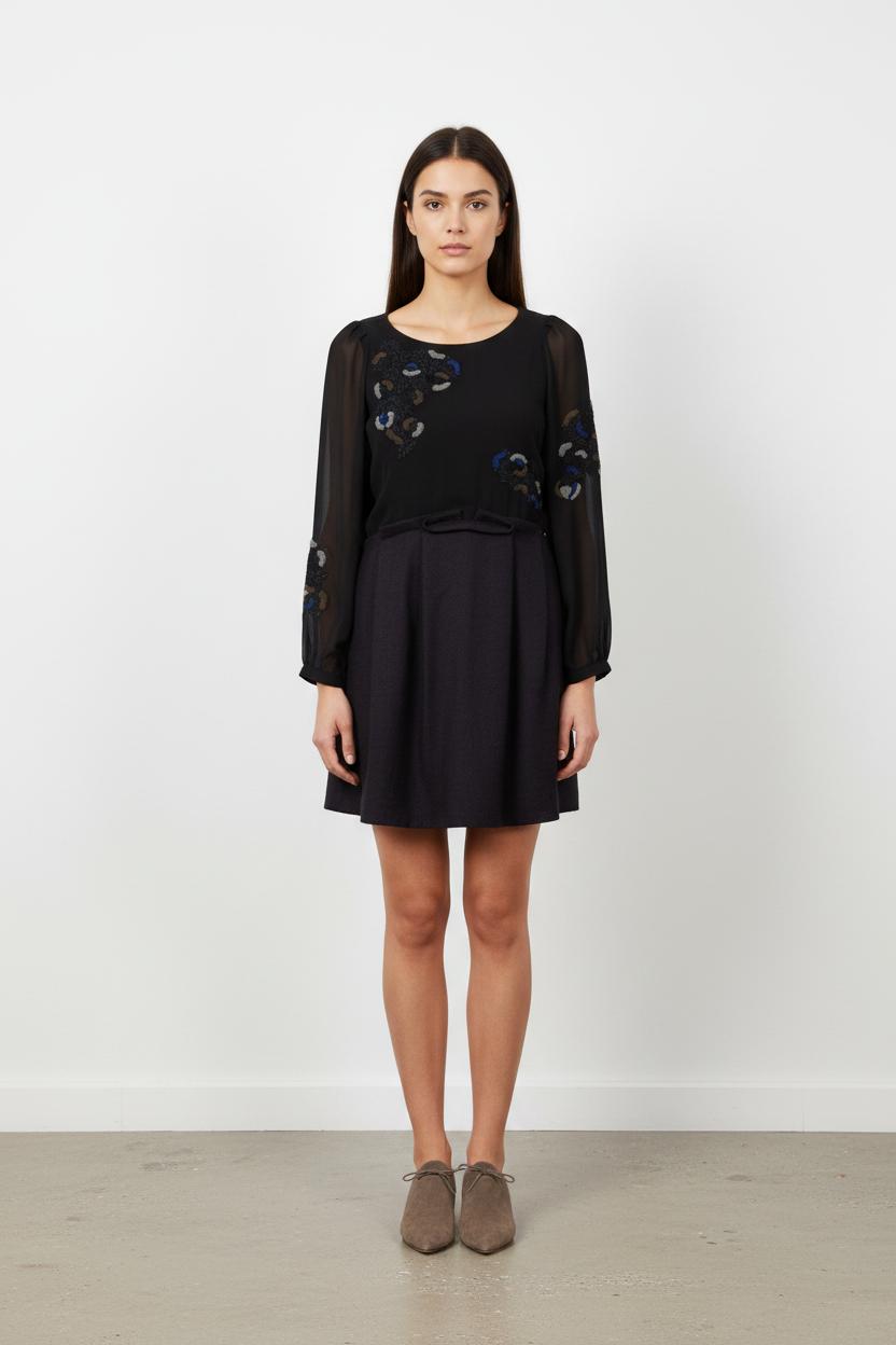 Robe Courte Noire et Bleue - Taille XS/34